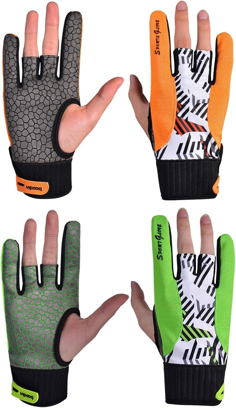 NUEAYMS 1 Pair Right Hand Bowling Gloves for Wristband Bowling Accessories Anti-Slip Sports Gloves with Wrist Support, Slip Resistant, Breathable, Men's Bowling Gloves - Image 2